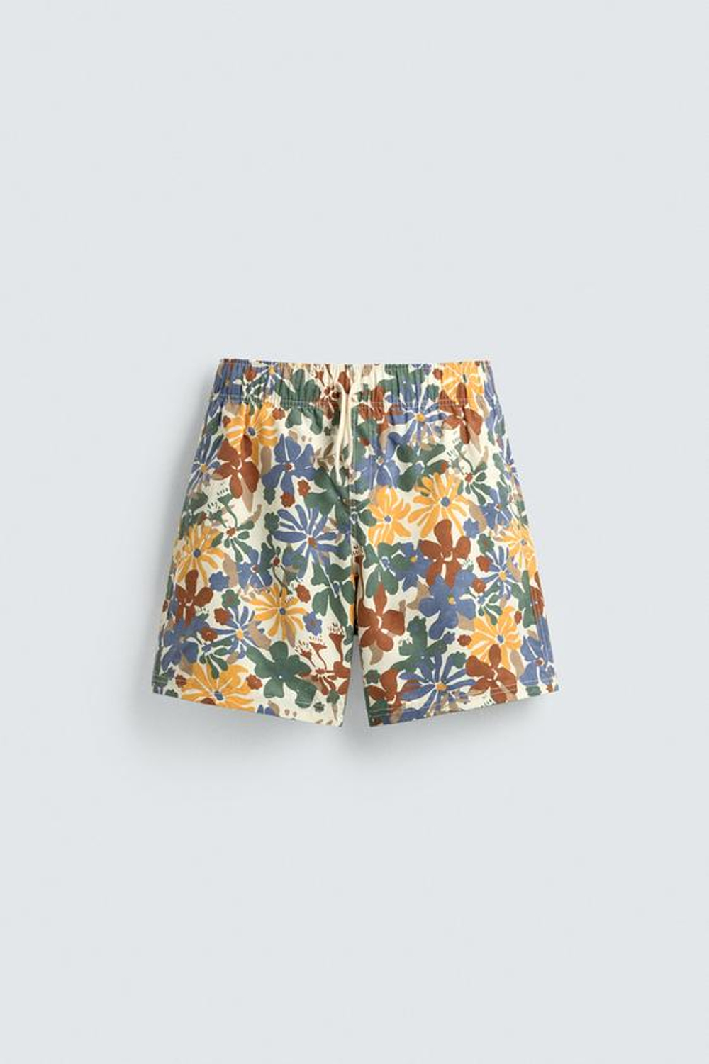 ZARA ДЛИННЫЕ ПЛАВКИ С ЦВЕТОЧНЫМ ПРИНТОМ, РАЗНОЦВЕТНЫЙ