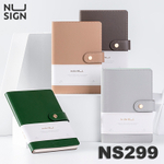 Ежедневник недатированный Deli А5, 240 страниц, кожзам, на кнопке, ассорти