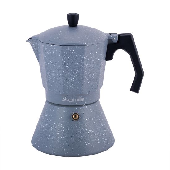 Кофеварка гейзерная 600 мл. 12 порций Kamille КМ 2519GR с индукционным дном