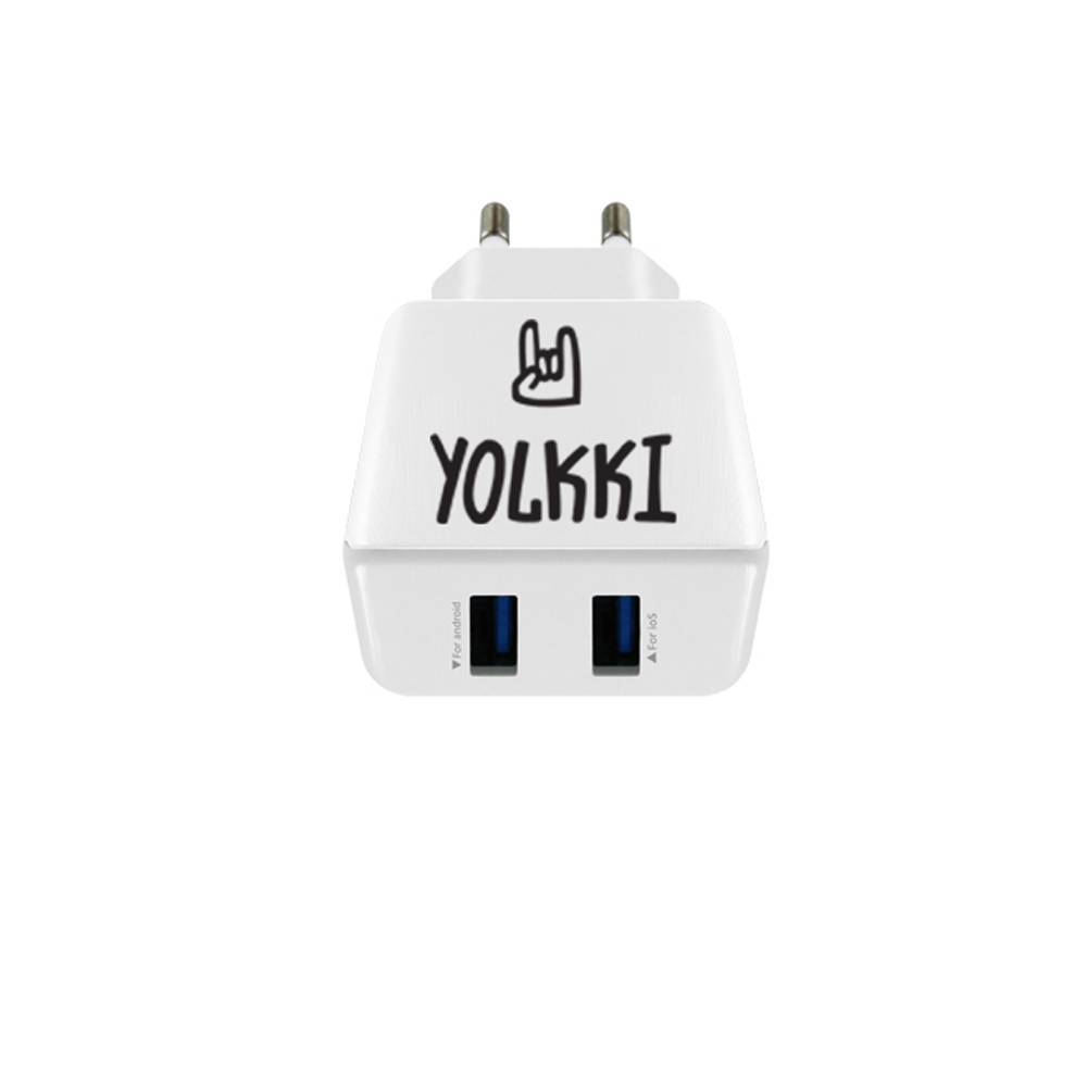 Сетевое зарядное устройство на 2USB (с подсветкой), 2,1A