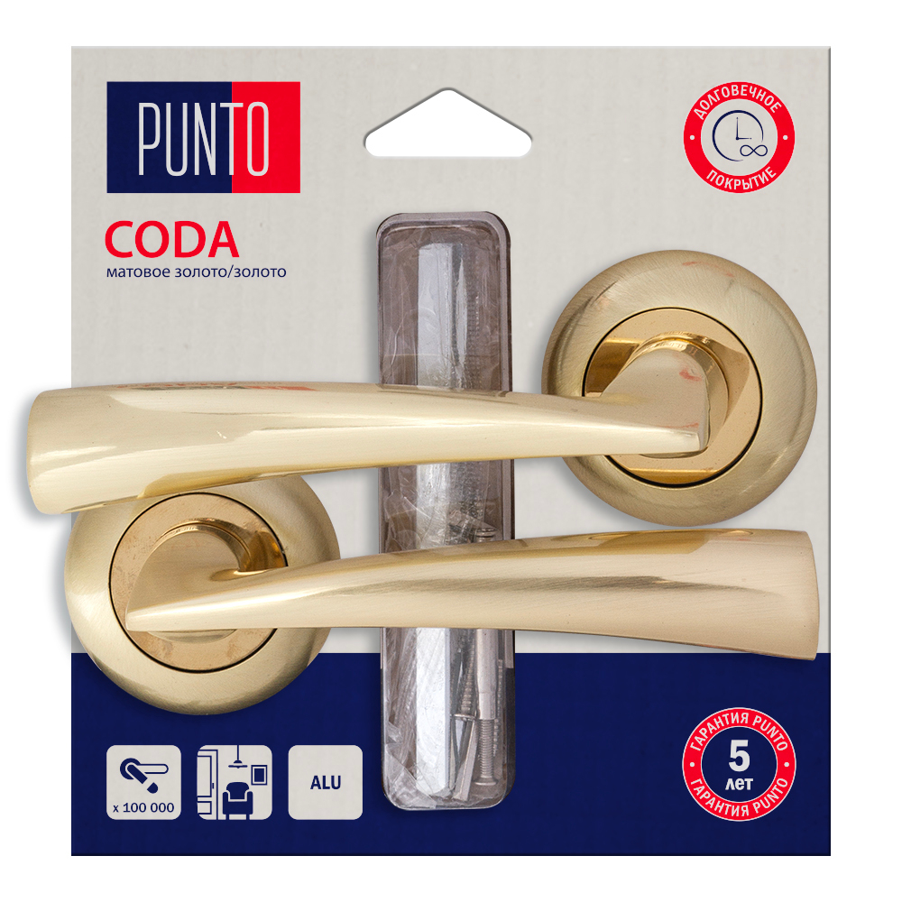 Ручка раздельная LM/A R.TL54.CODA/HD SG/GP-4 матовое золото/золото