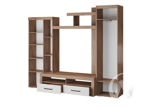 Гостиная Марсель-4 (дуб крафт табачный/дуб крафт белый)