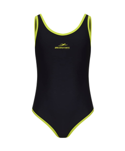 Купальник для плавания Edge Black/Lime, полиамид, детский