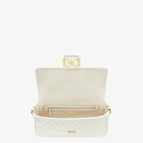 Сумка через плечо Fendi Baguette с логотипом FF белый