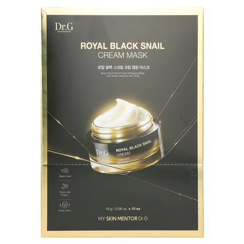 Dr. G, Royal Black Snail, кремовая маска для лица, 10 шт., 16 г (0,56 унции)