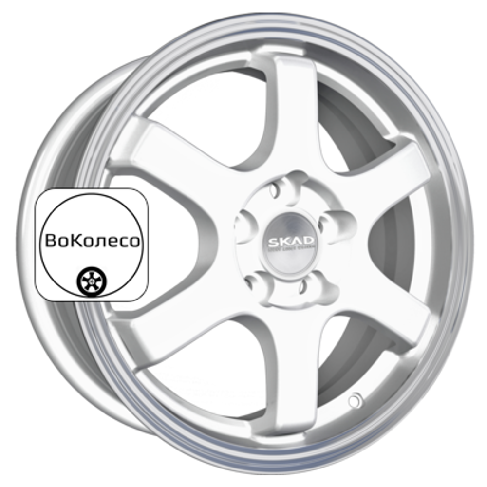 6x15/4x98 ET38 D58,6 Киото (КЛ249) Алмаз белый (АРС 014 black) СКАД