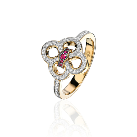 Кольцо с бриллиантом  из желтого золота JA-K-311550-1