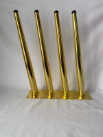 Ножки для мебели металлические золотые высокие 40см - 4 шт