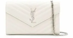 Клатч Saint Laurent Monogram Mini белый