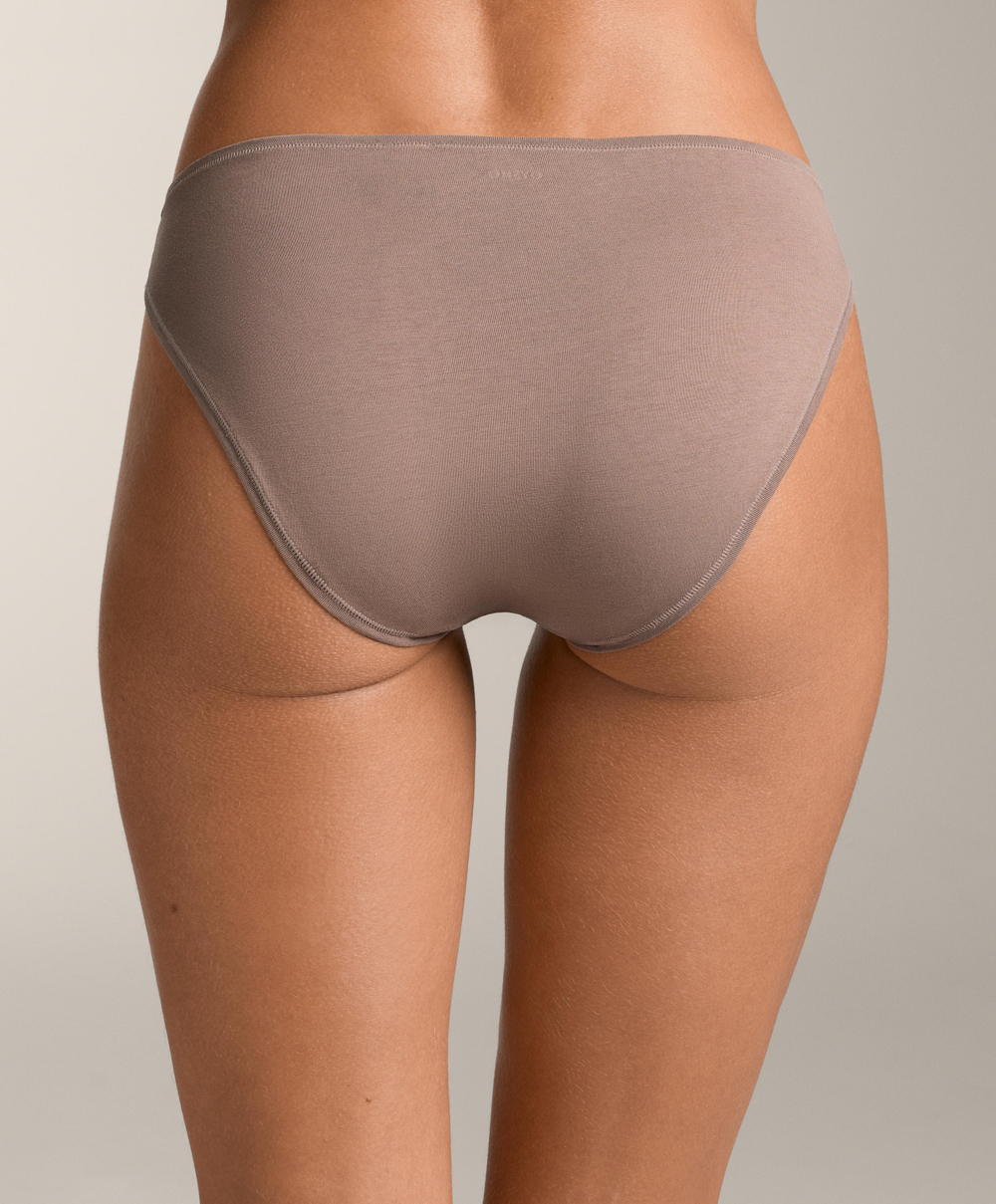 OYSHO Набор из 5 пар классических трусов из хлопковой смеси, мокко