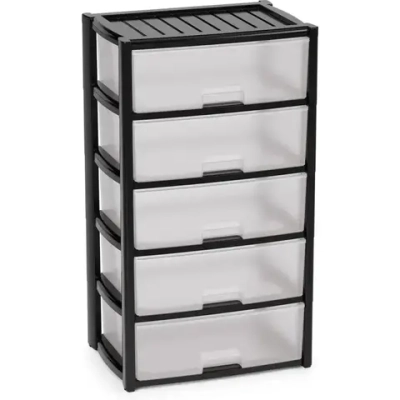 Комод "Колорит" 5-ти секцион. широкий (чёрный)