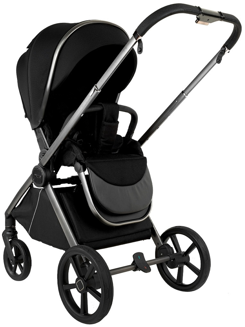 Детская коляска Pituso Teffy 4 в 1 с автокреслом Baesa Black с базой Caviar Black/Graphite