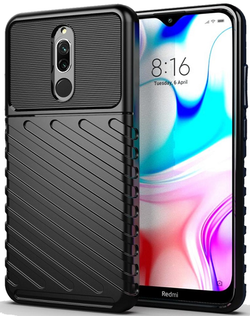 Чехол для Xiaomi Redmi 8 цвет Black (черный), серия Onyx от Caseport