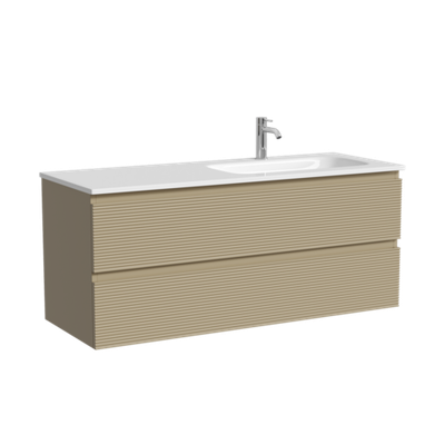 Тумба подвесная SANCOS Folk правая 1190х445х500, c двумя ящиками оснащенными доводчиками, Капучино, арт.FL120RCP