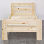 Кровать деревянная 90х200 односпальная Берт с основанием, из сосны, прозрачный лак