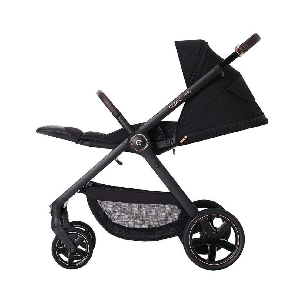 Детская коляска 3 в 1 Espiro Only 2025 и автокресло Pi Begie 410 stylish black / Бежевый (Beige 109)