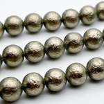 "Майорка" с эффектом фольга, цвет золотисто-бронзовый, диаметр 10,1 мм, цена за 10 шт (1/4 нити)