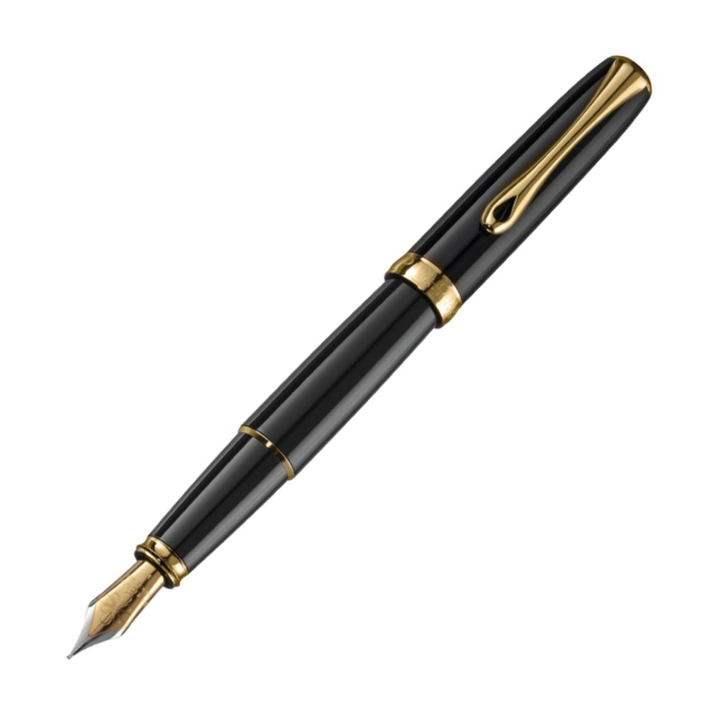 Перьевая ручка Diplomat Excellence A2 black lacquer gold F (D40203023)