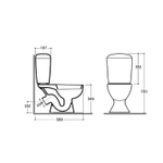 Унитаз-компакт "Литл"детский МС Инкоэр-Б1 (ниж.подв.,кос.вып,сид.б/крыш1кн бел.арм) КЕРАМИН