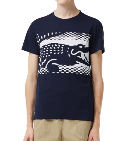 Мужская теннисная футболка Lacoste Tennis x Novak Djokovic T-shirt - navy blue