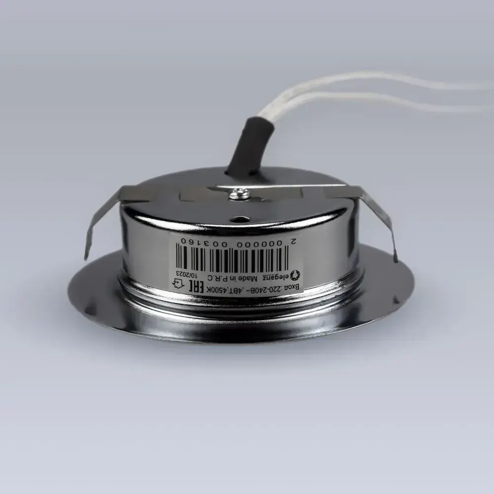 Светильник мебельный встраиваемый светодиодный "Eleganz 4W 220V", цвет хром, корпус Металл, круглый, 4500К, IP 40