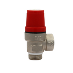 Предохранительный  клапан 1/2 Г. х 1/2 Ш.  3 bar. (НИКЕЛ, красный)  ViEiR  (100/1шт)