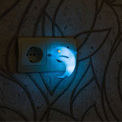 DTL-301-Дельфин-Blue-4LED-0.5W Светильник-ночник. Без выключателя. Блистер