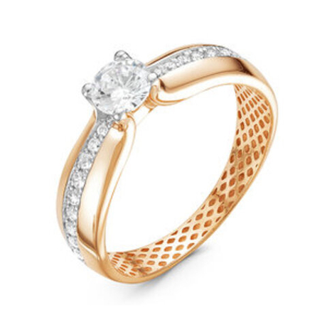 Кольцо из золота с фианитами