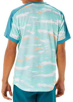 Мужская теннисная футболка Asics Match Graphic SS Top - misty pine