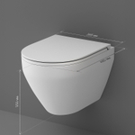 Унитаз AM.PM Spirit V2.0 FlashClean C701700MWSC подвесной Белый матовый с сиденьем микролифт