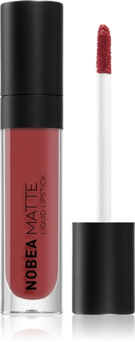 NOBEA Day-to-Day Matte Liquid Lipstick - Матовая жидкая помада оттенок Mulberry #M12, 7 ml