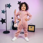 Комбинезон-косуха с клапаном "Дымчатая роза" утепленный