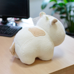 Мягкая игрушка Корова из кошемира KiDWoW  для девочек, мальчиков, малышей, детей, в подарок, для сна