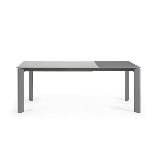 Стол Atta 140 (200) x90 темно-серый, стекло