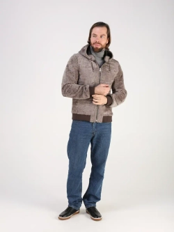 Дубленка натуральная куртка зимняя с капюшоном шуба