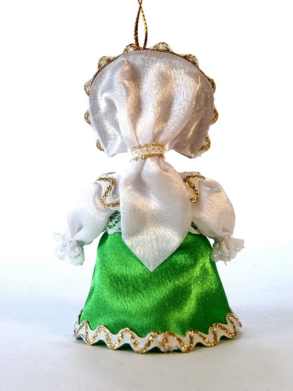 Кукла-подвеска девочка в кружевной душегрее.