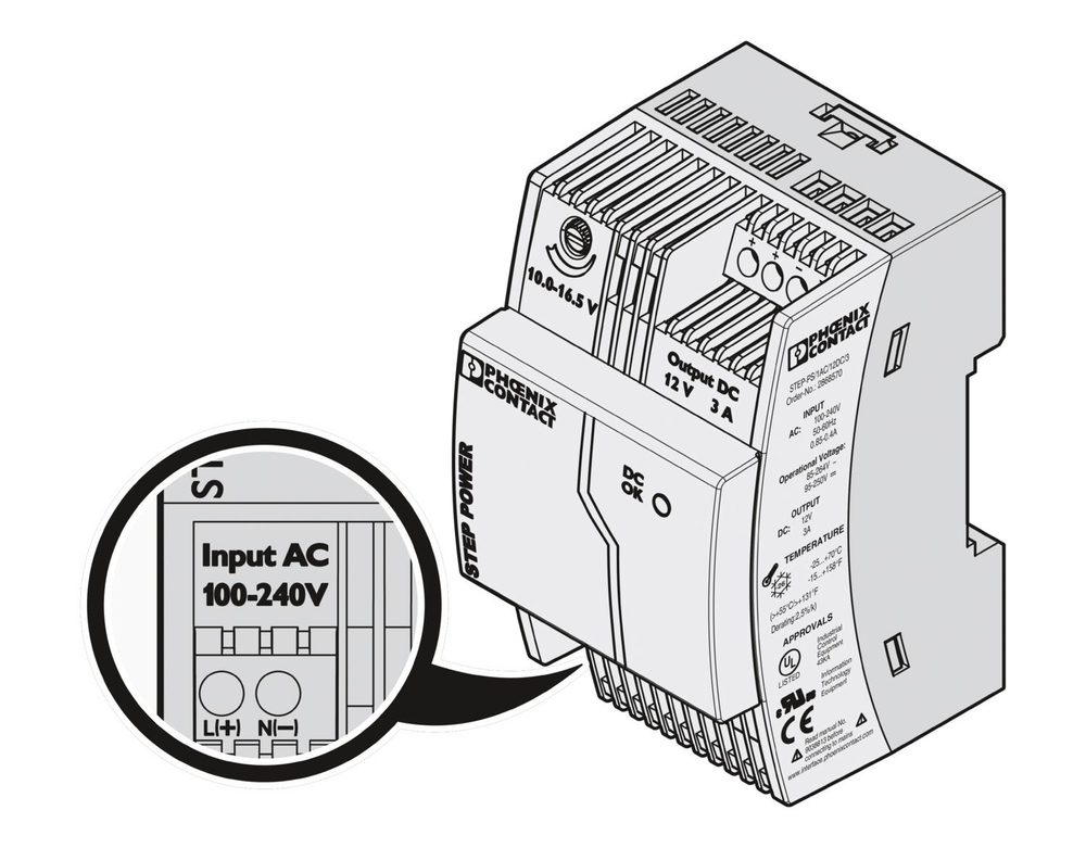 2868570 - STEP-PS/ 1AC/12DC/3 - Источники питания