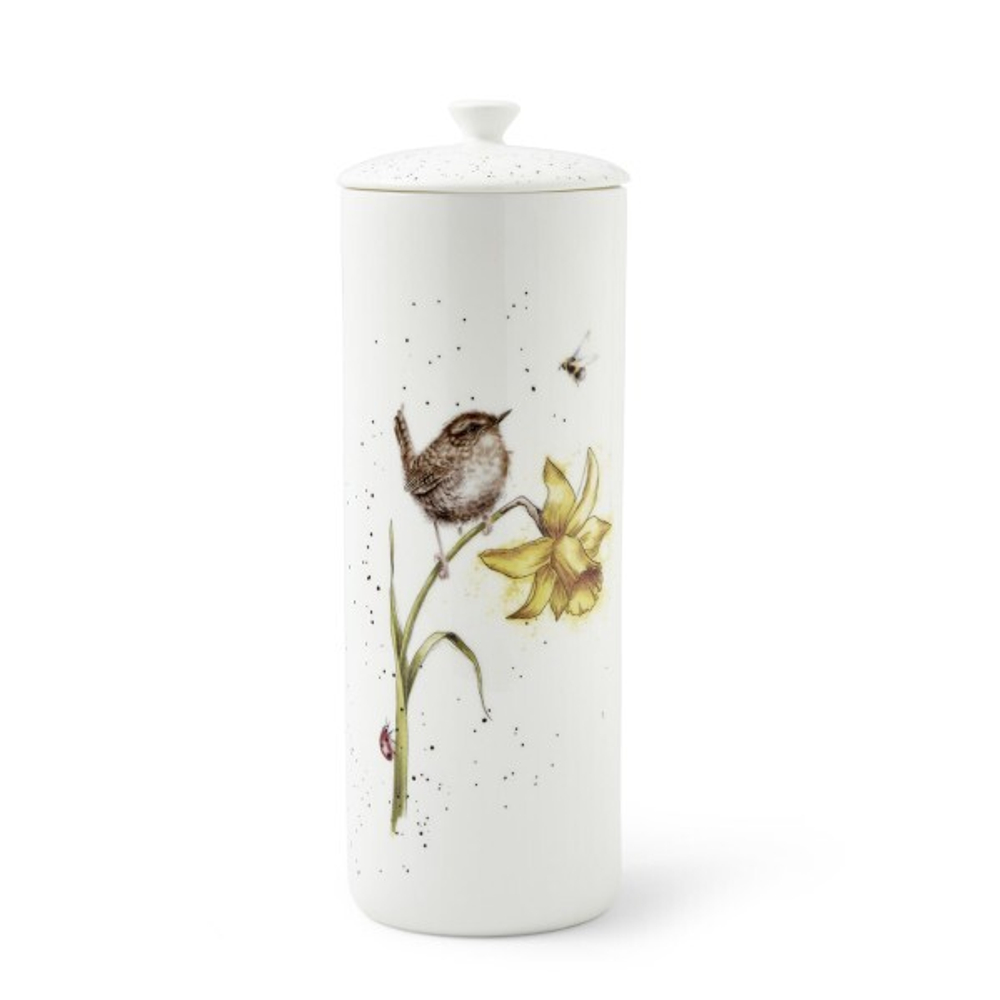 Банка с крышкой для хранения сыпучих продуктов "Птичка на цветке" Wrendale Designs, 31 см