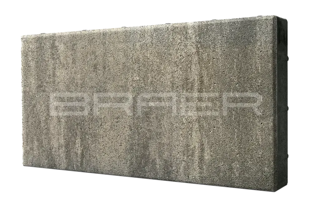 Тротуарная плитка Braer Сити 600 x 300, Color Mix Туман, 80 мм