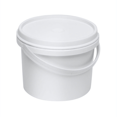 Ведро с герметичной крышкой и ручкой 1,8 л (белое)