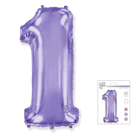 Цифра "1" сиреневый Fm в упаковке