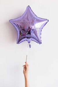 И 18 Звезда Лиловый сатин / Star SATIN PASTEL Lilac / 1 шт /, Фольгированный шар (Испания) (БГ-15)