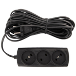 Удлинитель Engy "Эконом" 10м/3роз (ШВВП 2х0.75) черный