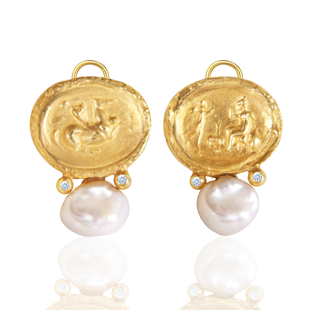 Серьги Антик с Жемчугом