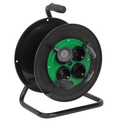 Катушка пластиковая ЭРА RP-4e-IP44 для подключения провода 4 розетки c заземлением с защитными крышками