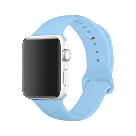 Силиконовый ремешок Apple Watch, 42/44/45, S/M, небесный