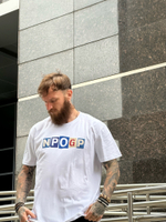 Футболка НПОГП Лого Буквы Белый