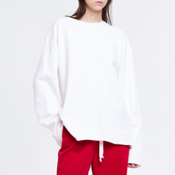 Лекало свитшот с необработанными краями унисекс oversize