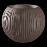 Кашпо для цветов пластиковое 1,7л d-13,5см «Сфера» Темно-коричневый