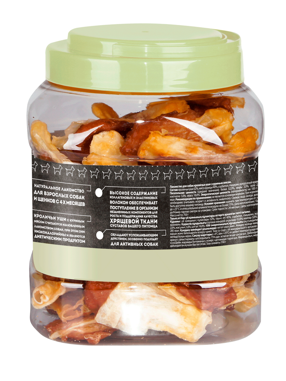 Лакомство Мнямс На каждый день для собак Кроличьи уши с куриным мясом 700 г